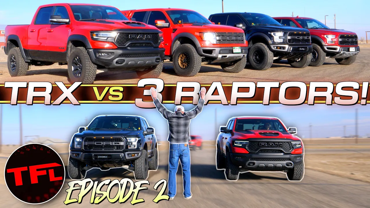 Can Tuned & SUPERCHARGED Raptors On Race Fuel Kill the TRX in a Drag Race? Run What You Brung Ep. 2