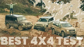 Off-road mega test - what's the best 4x4? | Land Cruiser takes on Defender and Grenadier
