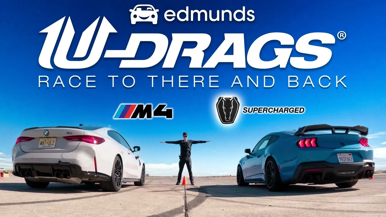 U-DRAG RACE: BMW M4 Competition vs. SUPERCHARGED Mustang Dark Horse | Handling, Quarter Mile & More