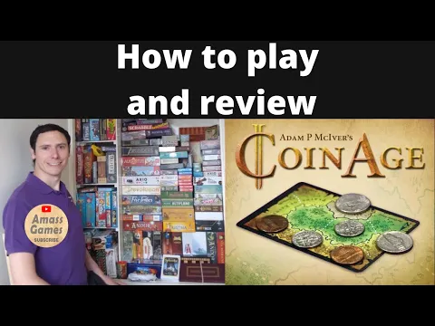 Coin Age how to setup play and review two player draw and play board game * AmassGames * 4k #games