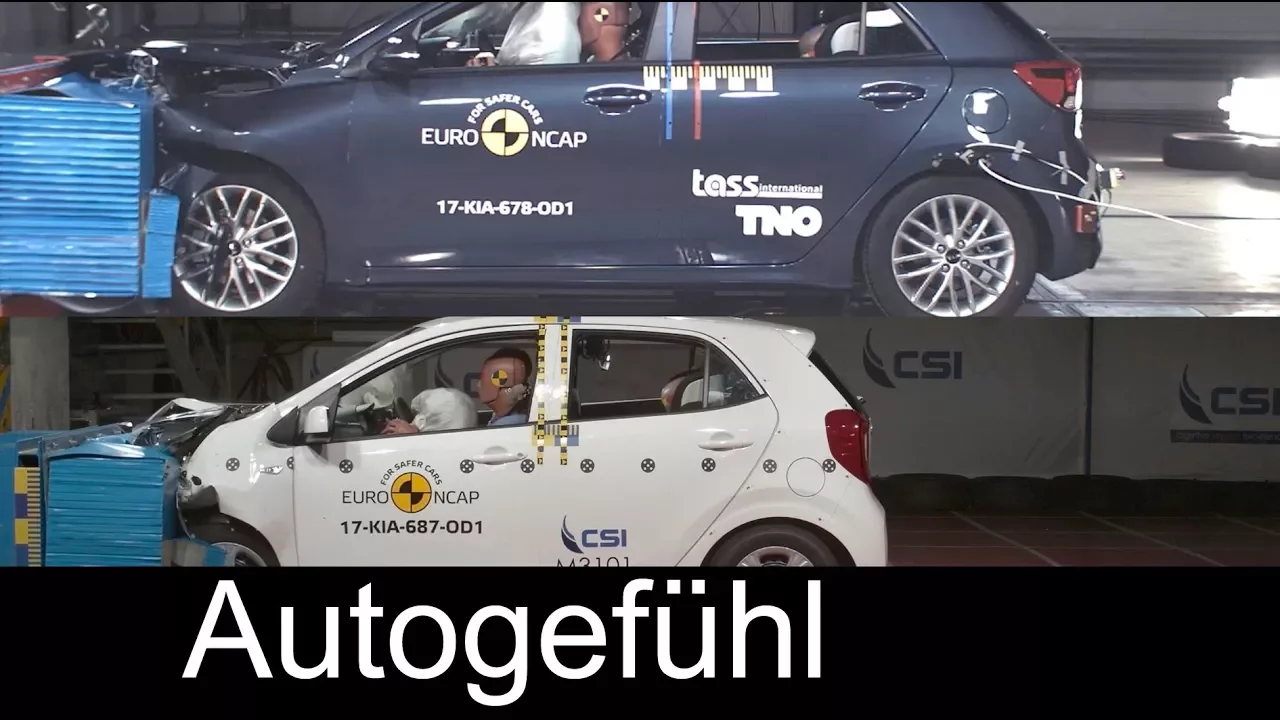 Kia Rio vs Kia Picanto crash test comparison