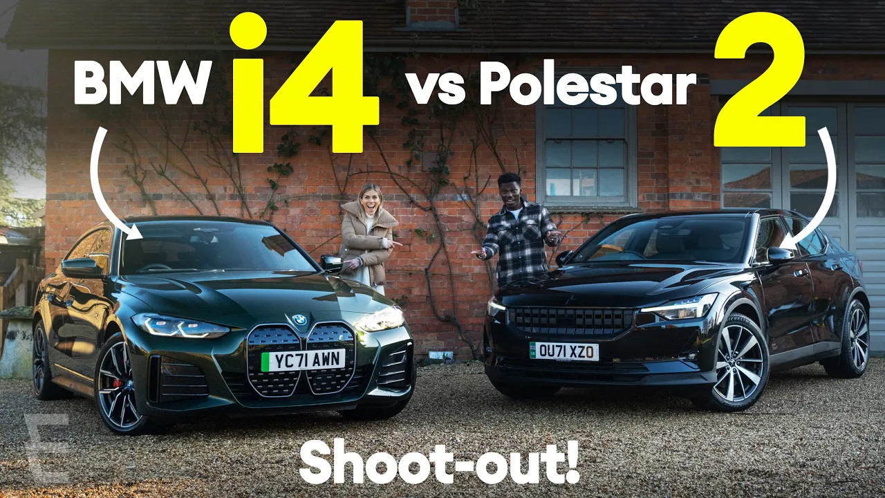 BMW i4 vs Polestar 2 2022 shoot-out – Two Tesla alternatives but which is best? / Electrifying