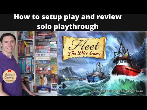 Fleet: The Dice Game second edition roll and write how to setup play + #review #solo AmassGames 4k