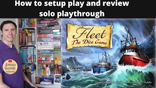 Fleet: The Dice Game second edition roll and write how to setup play + #review #solo  AmassGames 4k