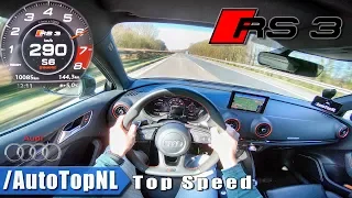 Audi RS3 Sportback 400HP ACCELERATION & TOP SPEED 290km/h AUTOBAHN POV Test Drive by AutoTopNL
