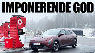 Kia EV4 Rekkeviddetest i 80, i 100 og i 120km/t