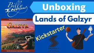 Lands of Galzyr Board Game Unboxing - Kickstarter Version from Snowdale Design