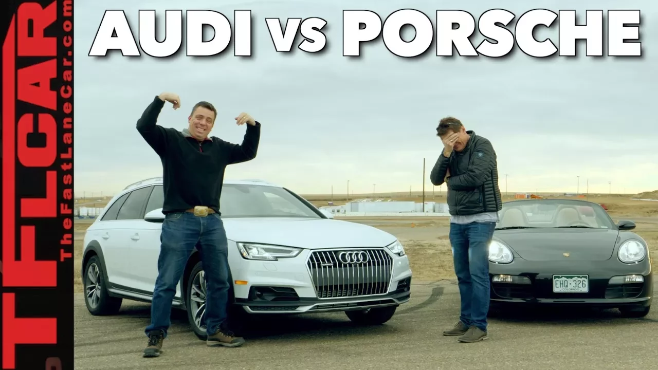 Not Even Close! Audi Allroad vs Porsche Boxster Mashup Drag Race