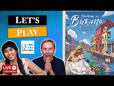 WALKING IN BURANO Live Board Game Playthrough #109