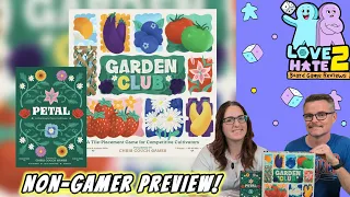 Garden Club & Petal - A Non-Gamer's Preview of These Drafting Garden Building Games