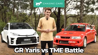 Toyota GR Yaris vs Mitsubishi Evo TME battle | Rally cars for the road! | Chasing Cars