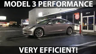 Model 3 Performance motorway consumption