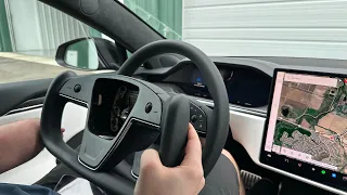 No More Yoke! Tesla Model S Round Steering Wheel Retrofit