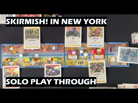 Marvel Skirmish in New York Solo variant play through board game