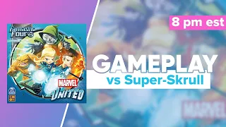 Marvel United Fantastic Four Gameplay vs Super-Skrull | @cmongames @spinmastergames