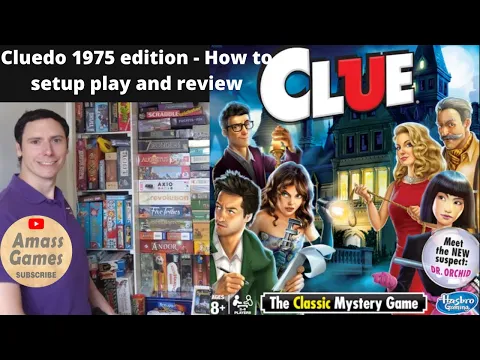 Cluedo Clue board game - how to setup play and review Waddingtons classic 1975 vintage * AmassGames