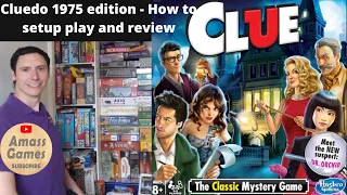 Cluedo Clue board game - how to setup play and review Waddingtons classic 1975 vintage * AmassGames