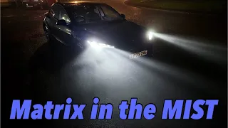Tesla’s new Matrix Headlights test 2 (in the mist!) - good, but couple of concerns.