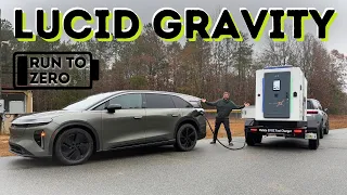 Driving The Lucid Gravity All The Way Until It Dies! Huge Buffer Below 0% In Our Run To Zero Test