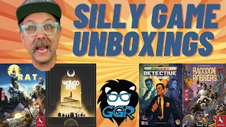 Silly Board Game Unboxings from May 2022 - First Rat, Veiled Fate and more