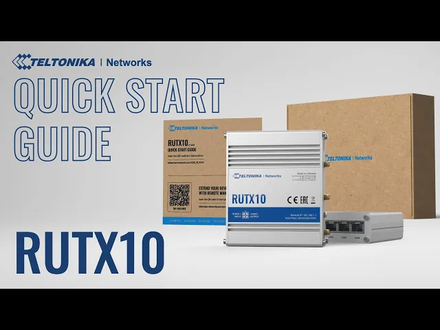 RUTX10  Routeur WiFi, Bluetooth LE, 4x Ethernet Gigabit, RS232