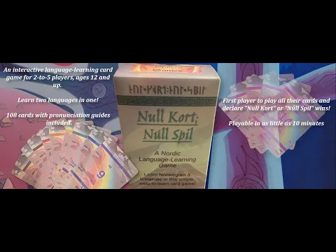 Our First Language Game: Null Kort, Núll Spil // Norwegian & Icelandic // Crowd Sale Promo