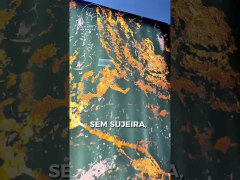 Revestimento Marmorizado Brilhante Gold Art Retroiluminado 122x244cm Mármore Fácil by Cantinho da Aline