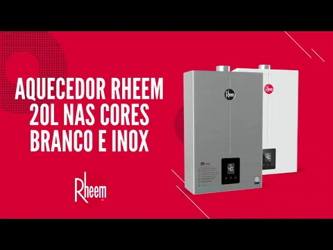 Aquecedor de Água a Gás 20L/min GLP Prata Digital Bivolt Rheem