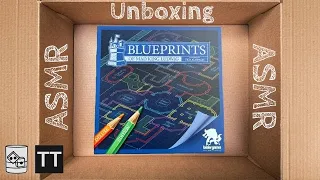 Blueprints of Mad King Ludwig Kickstarter Edition - Satisfying ASMR Board Game Unboxing