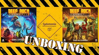 Ludomanía: Unboxing expansiones de Deep Rock Galactic - Biomas y Estación Espacial.
