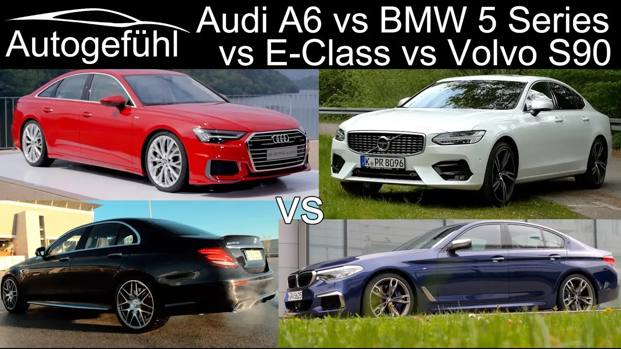 Audi A6 vs BMW 5-Series vs Mercedes E-Class vs Volvo S90 Comparison