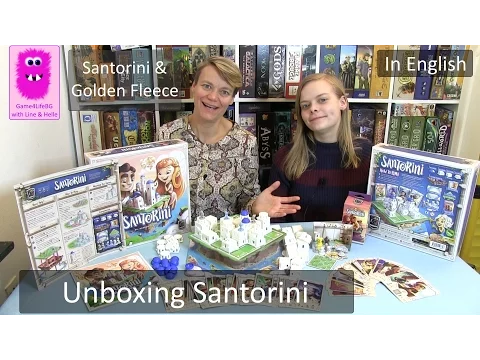 Santorini & Golden Fleece, unboxing & first impression (In English, abstract game, Kickstarter)