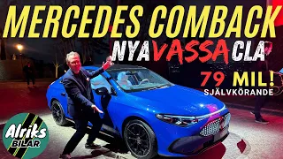 Nya Mercedes CLA 2025 går 79 mil, laddar supersnabbt, är självkörande och vill bli din nya kompis!