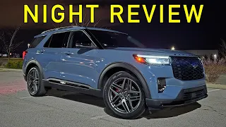 How's the Lighting?? -- 2025 Ford Explorer ST at NIGHT! (Headlights, Exterior & Interior)