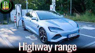 BYD Seal AWD Excellence (82kWh) - 130 km/h (81mph) range test