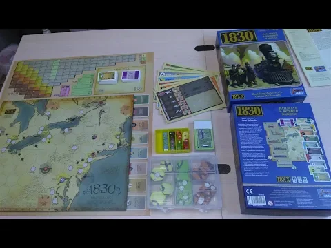 "1830: Railways & Robber Barons" 2018 Edition  Board Game Unboxing