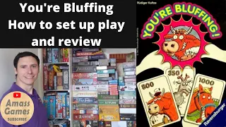How to setup play and review the game that got me into board gaming - You're Bluffing (by AmassGames)