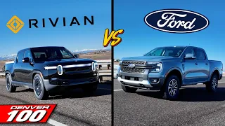 Ford Ranger V6 vs Rivian R1T - You’ll Be Surprised Which One Of These Costs More to Fill Up!