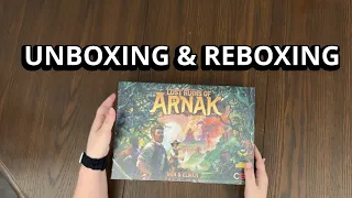 Lost Ruins of Arnak - Board Game Unboxing & Reboxing - What's in the Box?