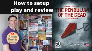 50 Clues: The Pendulum of the Dead board game how to setup play and review escape room * Amass Games