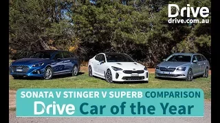 2017 Skoda Superb, Kia Stinger, Hyundai Sonata | Drive.com.au