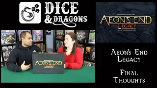 Dice and Dragons - Aeon's End Legacy Final Thoughts