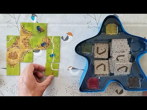 Carcassonne 10th anniversary edition how to setup play and review by AmassGames