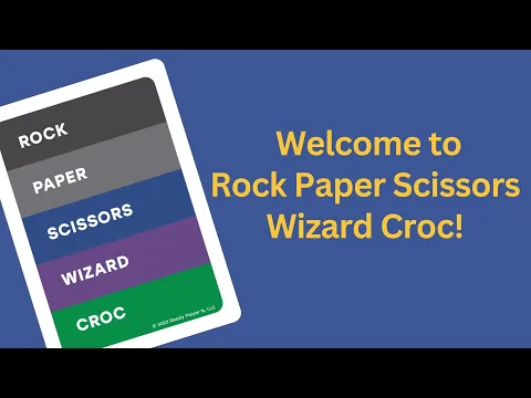 Rock Paper Scissors Wizard Croc Card Game