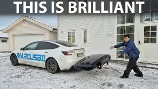 Broxbox - put any roof box on the trailer hitch without increased noise and energy consumption