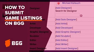 How to Submit a BGG Game Listing