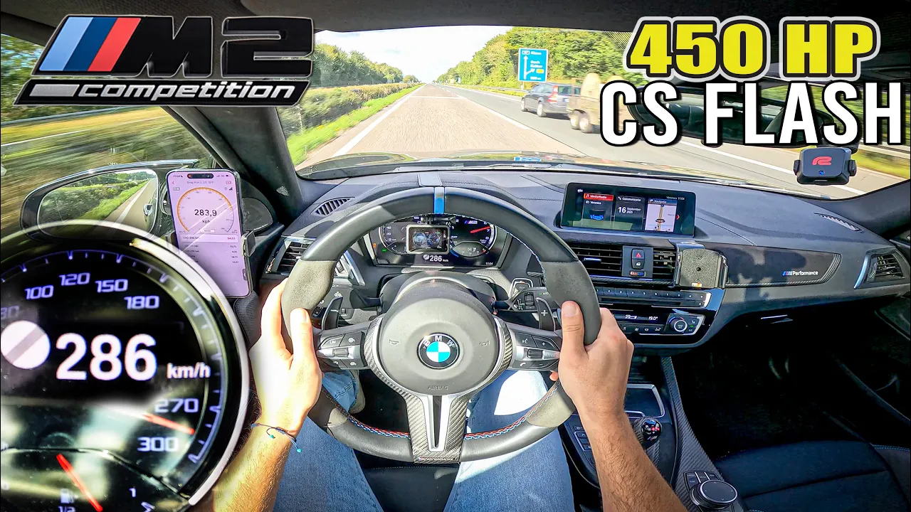 450HP BMW M2 Competition F87 // M2 CS FLASH // 285KM/H POV on AUTOBAHN