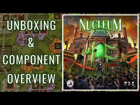 Nucleum Board Game Unboxing & Component Overview, Heavy Euro from Board & Dice