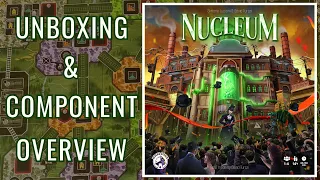 Nucleum Board Game Unboxing & Component Overview, Heavy Euro from Board & Dice
