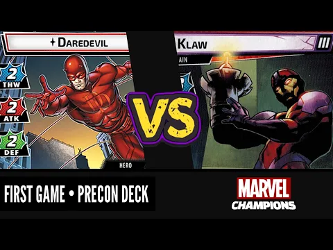 How to Play DAREDEVIL vs. Expert Klaw | Marvel Champions Fear No Evil Playthrough | Precon Deck